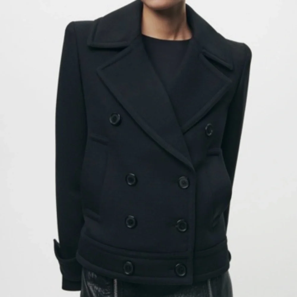 Zara Black Tailored Blazer with Notched Lapels - Picture 1 of 7